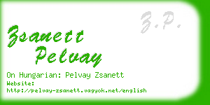 zsanett pelvay business card